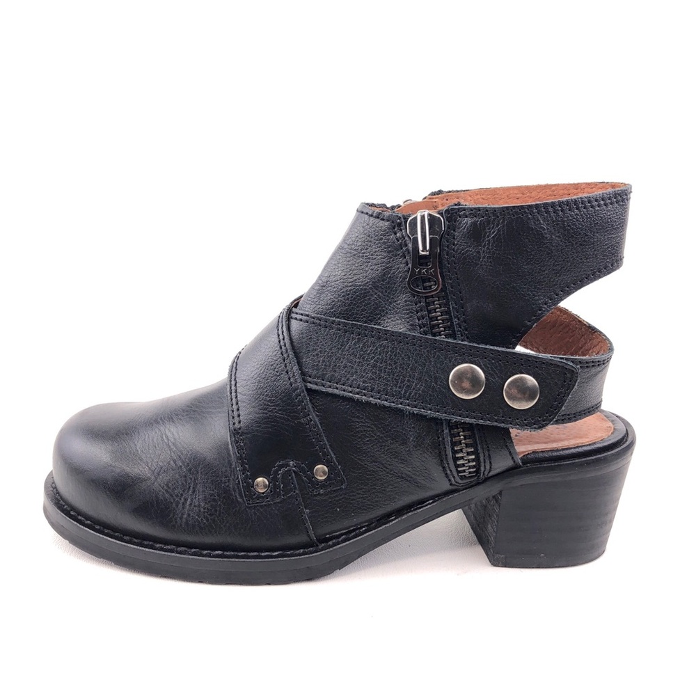 SixtySeven Daisy Floater Black Leather Ankle Boots EUR 39